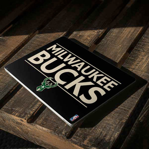 NBA Milwaukee Bucks Standard - Black Surface Laptop 2 Skin