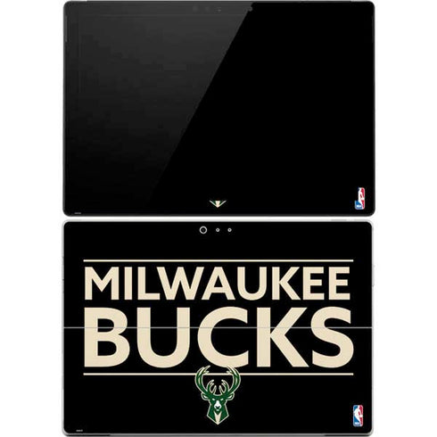 NBA Milwaukee Bucks Standard - Black Surface Pro 4 Skin