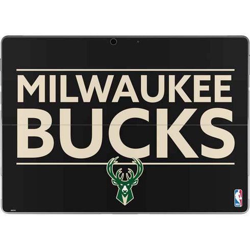 NBA Milwaukee Bucks Standard - Black Surface Pro 8 Skin