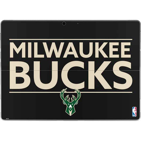 NBA Milwaukee Bucks Standard - Black Surface Pro 9 Skin