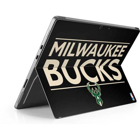 NBA Milwaukee Bucks Standard - Black Surface Pro 9 Skin