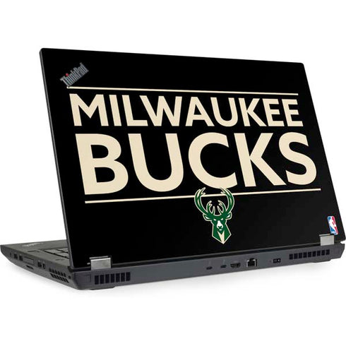 NBA Milwaukee Bucks Standard - Black Lenovo ThinkPad Skin