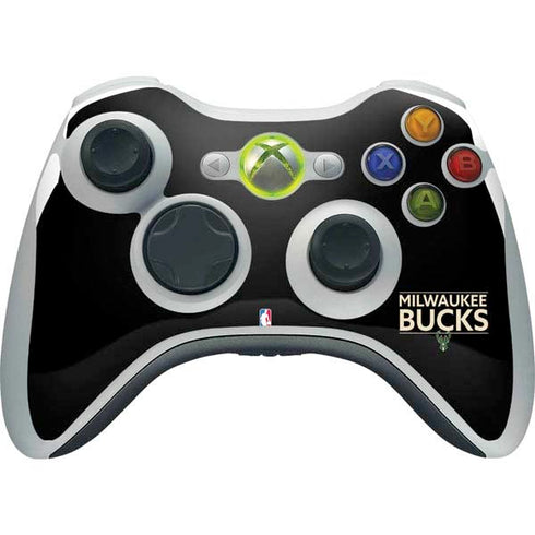NBA Milwaukee Bucks Standard - Black Xbox 360 Wireless Controller Skin