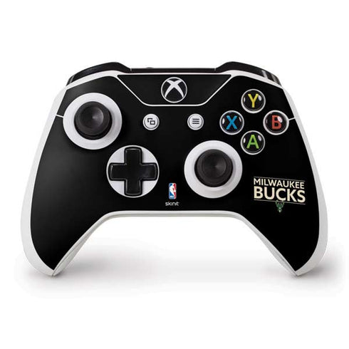 NBA Milwaukee Bucks Standard - Black Xbox One S Controller Skin