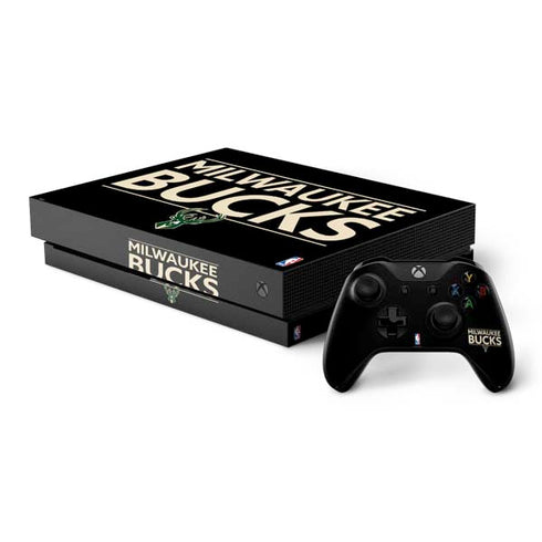 NBA Milwaukee Bucks Standard - Black Xbox One X Bundle Skin