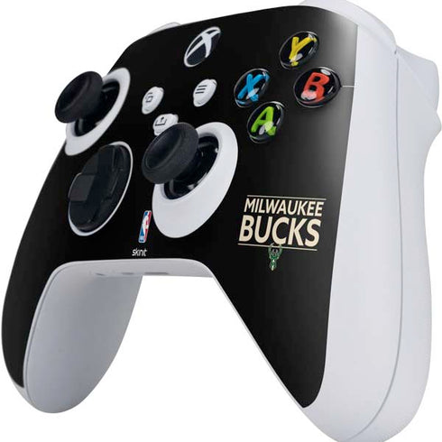 NBA Milwaukee Bucks Standard - Black Xbox Series S Controller Skin