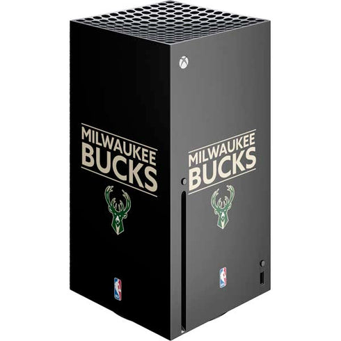 NBA Milwaukee Bucks Standard - Black Xbox Series X Console Skin