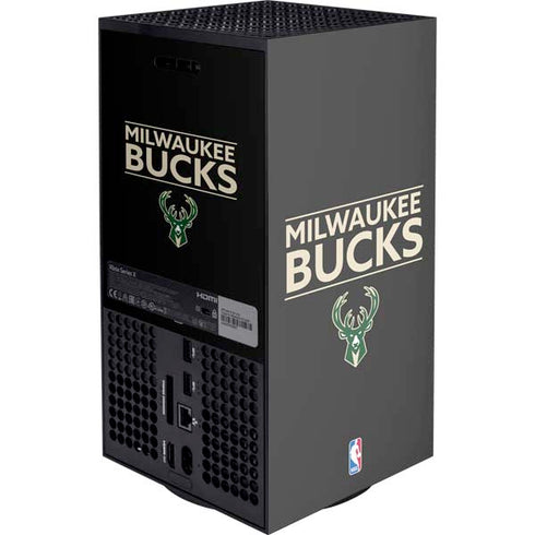 NBA Milwaukee Bucks Standard - Black Xbox Series X Console Skin