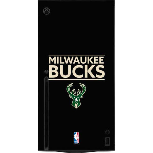 NBA Milwaukee Bucks Standard - Black Xbox Series X Console Skin