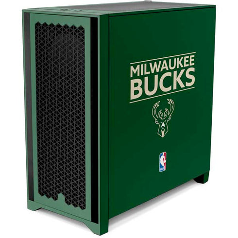 NBA Milwaukee Bucks Standard - Green Corsair 4000D Tempered Glass Mid-Tower ATX Case Skin
