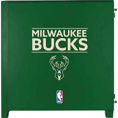 NBA Milwaukee Bucks Standard - Green Corsair 4000D Tempered Glass Mid-Tower ATX Case Skin