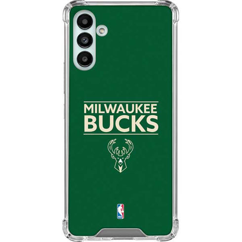 NBA Milwaukee Bucks Standard - Green Galaxy A13 5G Clear Case