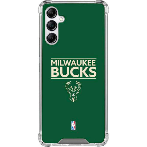 NBA Milwaukee Bucks Standard - Green Galaxy A15 5G Clear Case