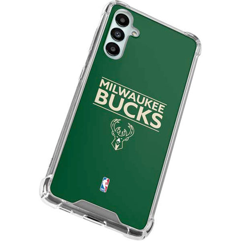 NBA Milwaukee Bucks Standard - Green Galaxy A15 5G Clear Case