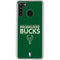 NBA Milwaukee Bucks Standard - Green Galaxy A21 Clear Case