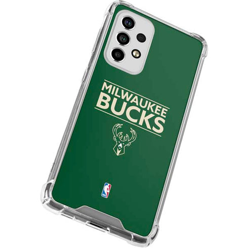 NBA Milwaukee Bucks Standard - Green Galaxy A53 5G Clear Case