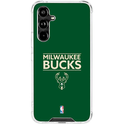 NBA Milwaukee Bucks Standard - Green Galaxy A54 5G Clear Case