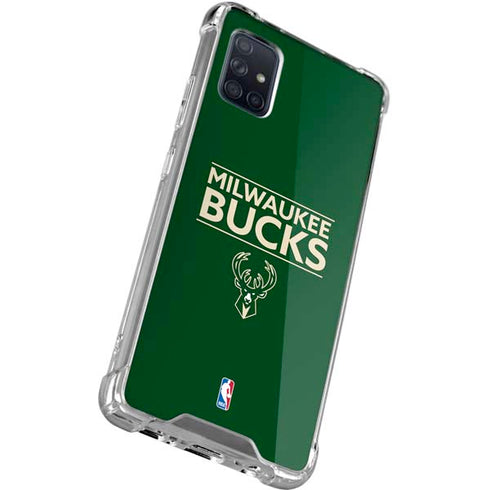 NBA Milwaukee Bucks Standard - Green Galaxy A71 5G Clear Case