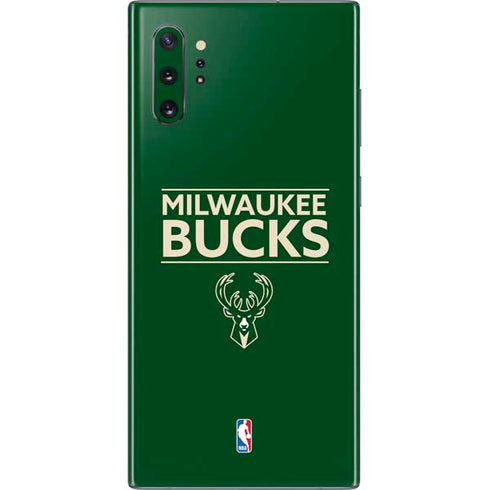 NBA Milwaukee Bucks Standard - Green Galaxy Note 10 Plus Skin