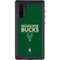 NBA Milwaukee Bucks Standard - Green Galaxy Note 10 Waterproof Case