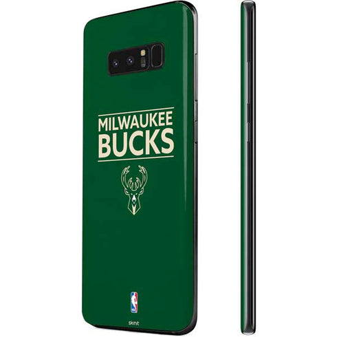 NBA Milwaukee Bucks Standard - Green Galaxy Note 8 Skin