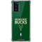 NBA Milwaukee Bucks Standard - Green Galaxy Note20 5G Clear Case