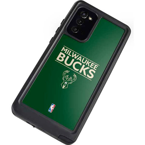 NBA Milwaukee Bucks Standard - Green Galaxy Note20 5G Waterproof Case