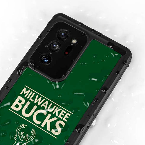 NBA Milwaukee Bucks Standard - Green Galaxy Note20 Ultra 5G Waterproof Case
