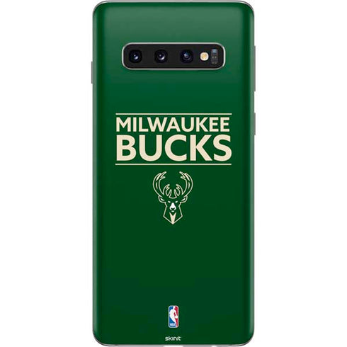 NBA Milwaukee Bucks Standard - Green Galaxy S10 Skin
