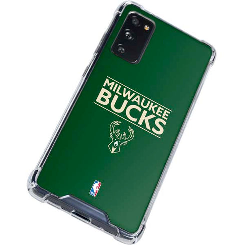 NBA Milwaukee Bucks Standard - Green Galaxy S20 FE Clear Case