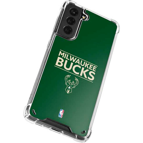 NBA Milwaukee Bucks Standard - Green Galaxy S21 5G Clear Case