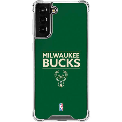 NBA Milwaukee Bucks Standard - Green Galaxy S21 FE Clear Case