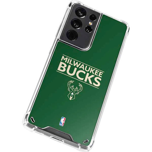NBA Milwaukee Bucks Standard - Green Galaxy S21 Ultra 5G Clear Case