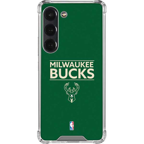 NBA Milwaukee Bucks Standard - Green Galaxy S23 Clear Case