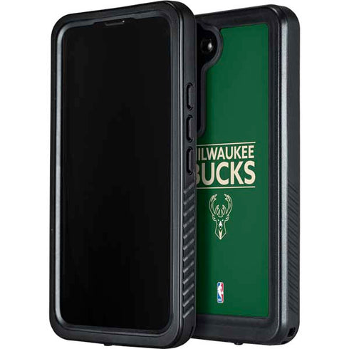 NBA Milwaukee Bucks Standard - Green Galaxy S23 Waterproof Case