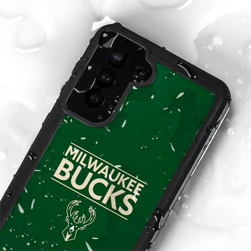NBA Milwaukee Bucks Standard - Green Galaxy S23 Waterproof Case