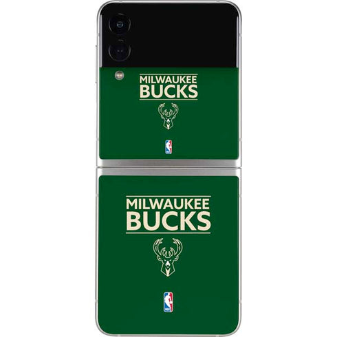 NBA Milwaukee Bucks Standard - Green Galaxy Z Flip3 5G Skin