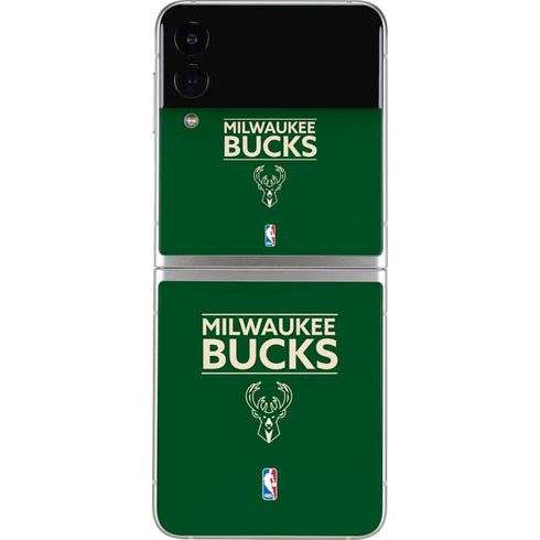 NBA Milwaukee Bucks Standard - Green Galaxy Z Flip4 5G Skin