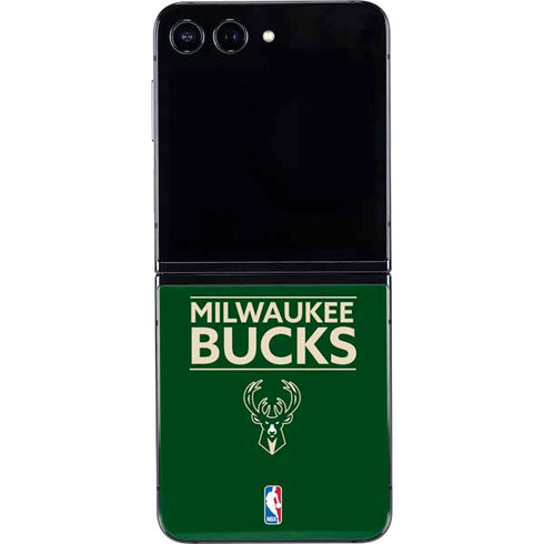 NBA Milwaukee Bucks Standard - Green Galaxy Z Flip5 5G Skin