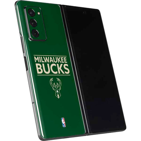 NBA Milwaukee Bucks Standard - Green Galaxy Z Fold2 5G Skin