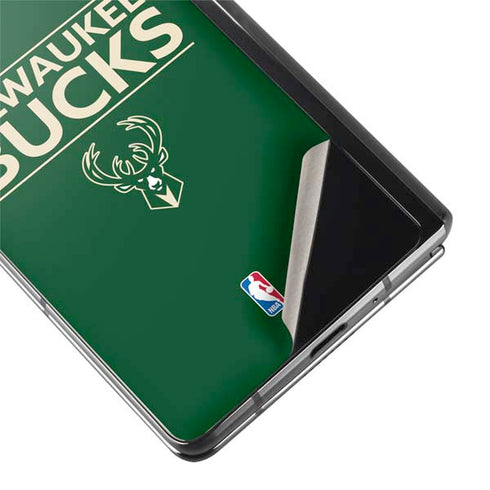 NBA Milwaukee Bucks Standard - Green Galaxy Z Fold2 5G Skin
