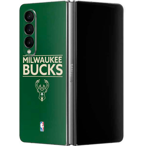 NBA Milwaukee Bucks Standard - Green Galaxy Z Fold4 5G Skin