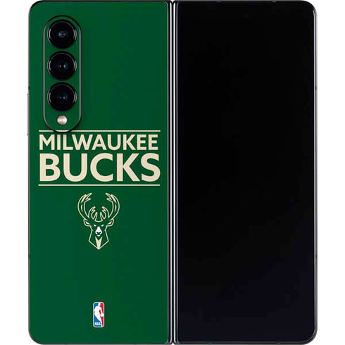 NBA Milwaukee Bucks Standard - Green Galaxy Z Fold4 5G Skin