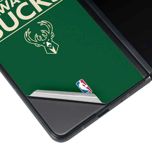 NBA Milwaukee Bucks Standard - Green Galaxy Z Fold4 5G Skin