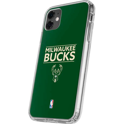 NBA Milwaukee Bucks Standard - Green iPhone 11 Clear Case