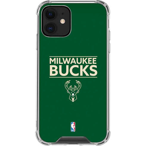 NBA Milwaukee Bucks Standard - Green iPhone 12 Clear Case