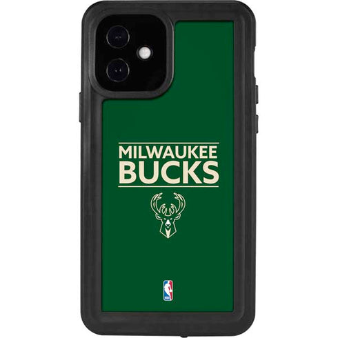 NBA Milwaukee Bucks Standard - Green iPhone 12 Waterproof Case
