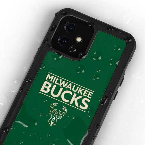 NBA Milwaukee Bucks Standard - Green iPhone 12 Waterproof Case