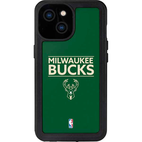 NBA Milwaukee Bucks Standard - Green iPhone 13 Mini Waterproof Case