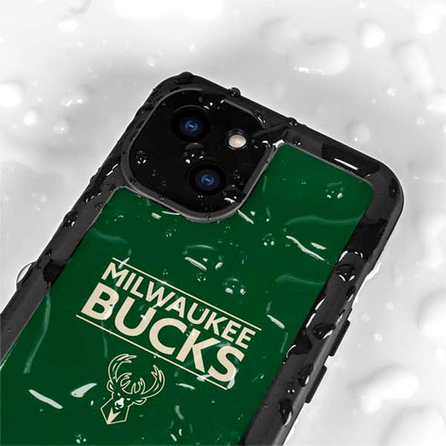 NBA Milwaukee Bucks Standard - Green iPhone 13 Mini Waterproof Case
